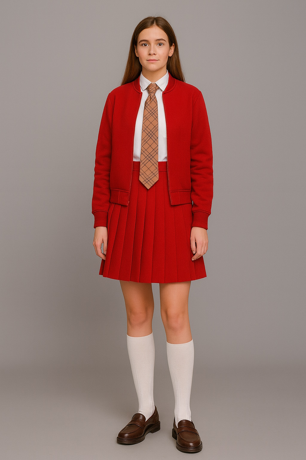 Как собрать образ: бомбер, галстук и юбка в школьной моде