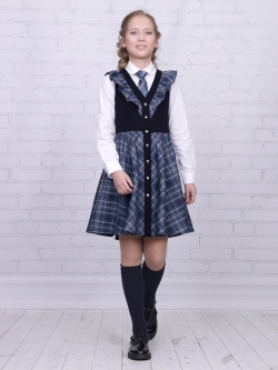 Школьный сарафан ПВ Гулливер Рио комби (ШФ-2399)