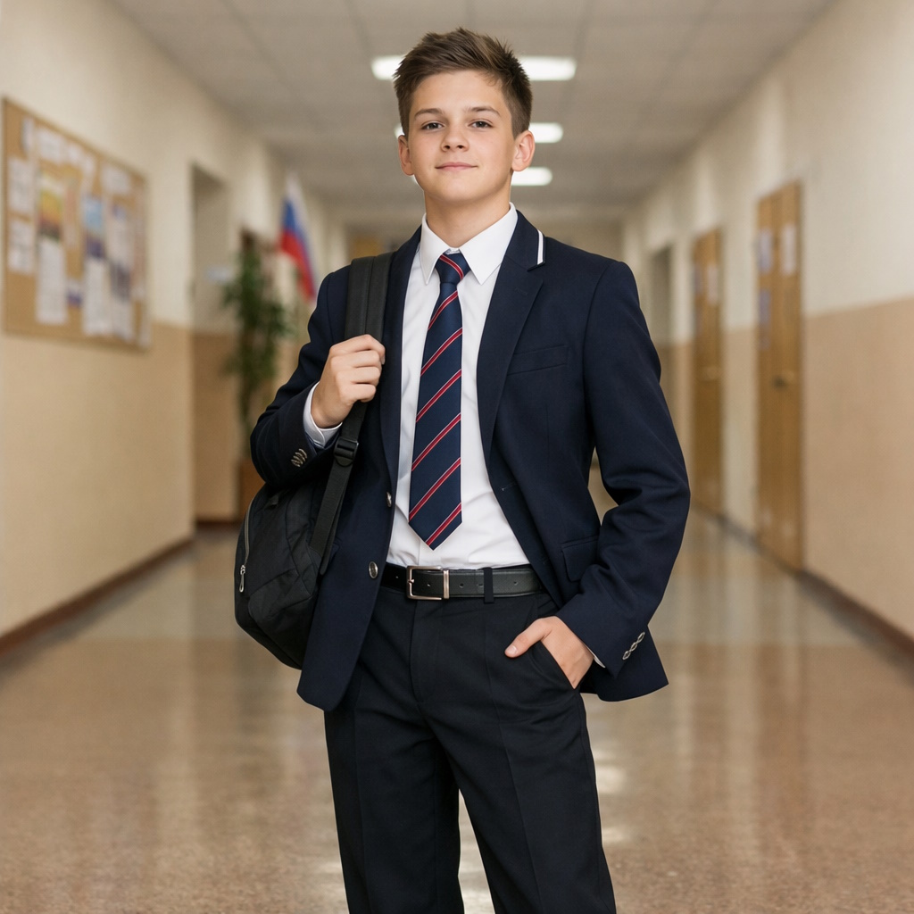 Как школьный костюм может влиять на уверенность мальчика?