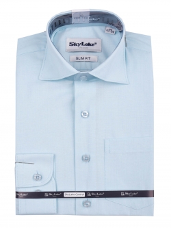 Сорочка для мальчика Classic Slim Fit (ШФ-1210) бирюзового цвета 
