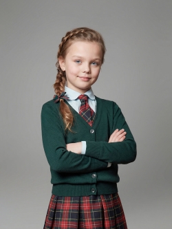 Вязаный кардиган для девочки Ирина (ШФ-982)