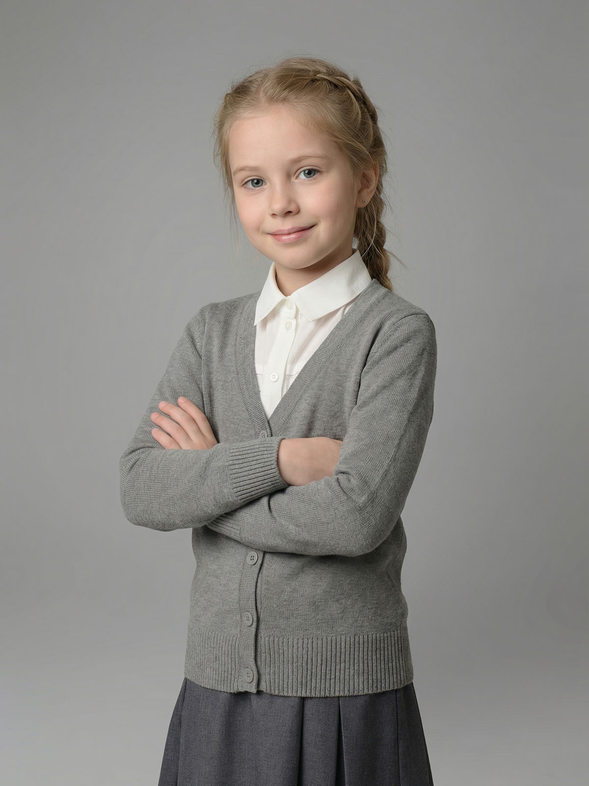 Вязаный кардиган для девочки Ирина (ШФ-982)