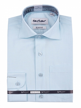 Сорочка для мальчика Classic Slim Fit (ШФ-1210) бирюзового цвета 