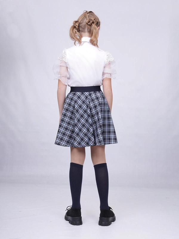 Школьная юбка Диана синий (ШФ-1822)