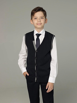 Вязаный жилет для мальчика Генри (ШФ-528)