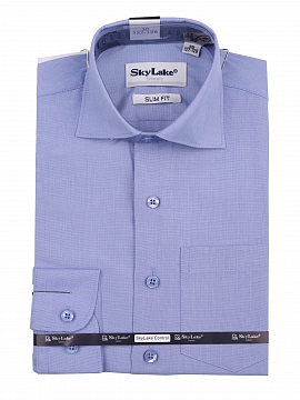 Сорочка для мальчика Classic Slim Fit (ШФ-1210) голубого цвета 