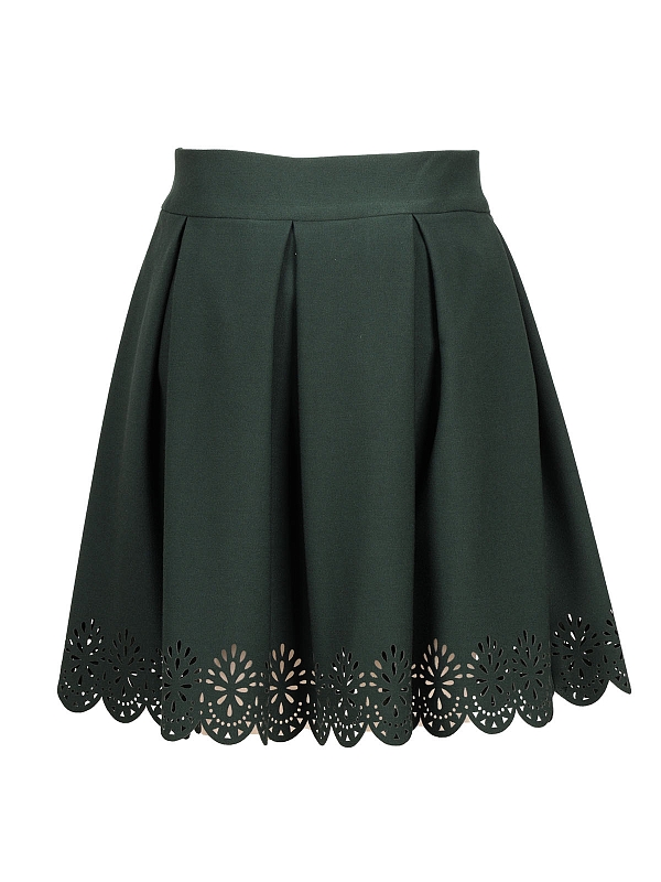 Школьная юбка Рио (ШФ-1356) зеленого  цвета