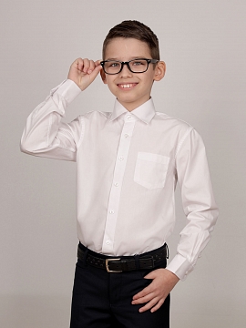 Сорочка для мальчика Classic Slim Fit (ШФ-1210) белого цвета