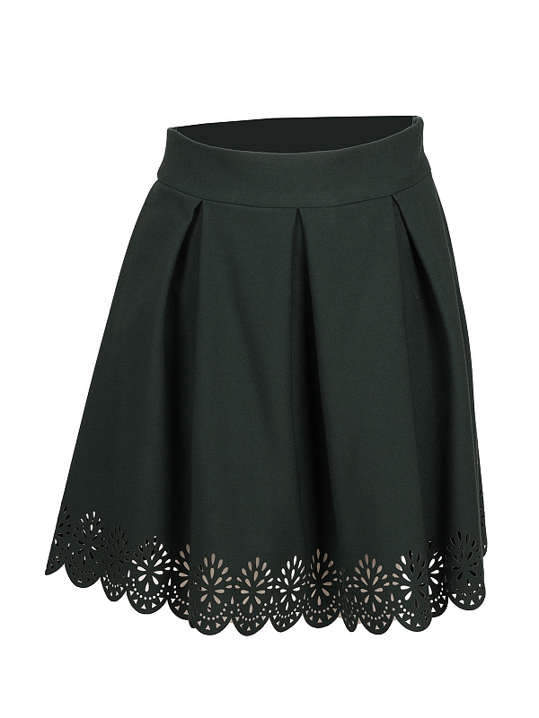 Школьная юбка Рио (ШФ-1356) зеленого  цвета