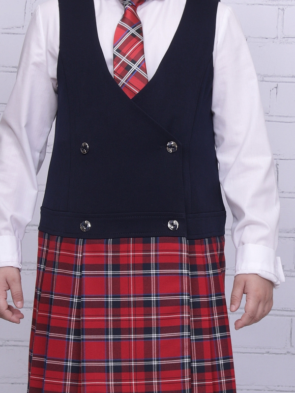 Школьный сарафан Гулливер-Рио комби (ШФ-2062)