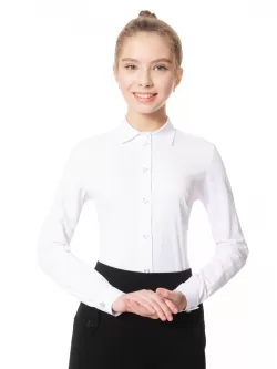 Блузка для девочки Лика (ШФ-1195) белого цвета