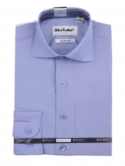 Сорочка для мальчика Classic Slim Fit (ШФ-1210) голубого цвета 
