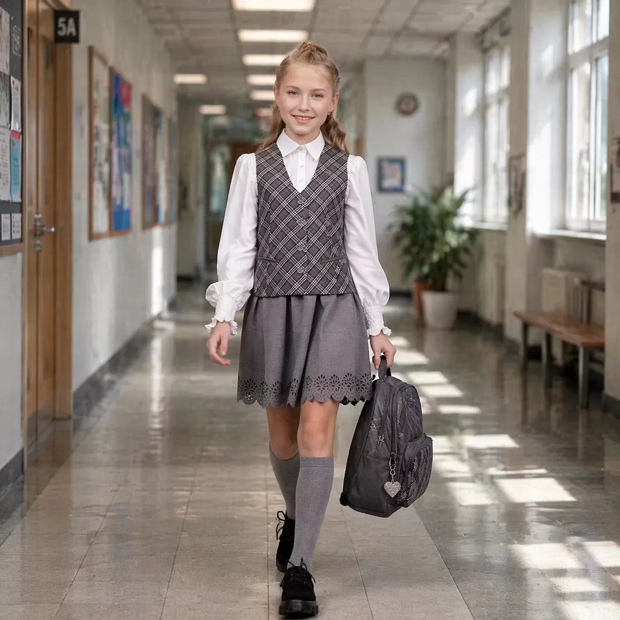 Как оживить базовую серую форму аксессуарами в истинно петербургском духе