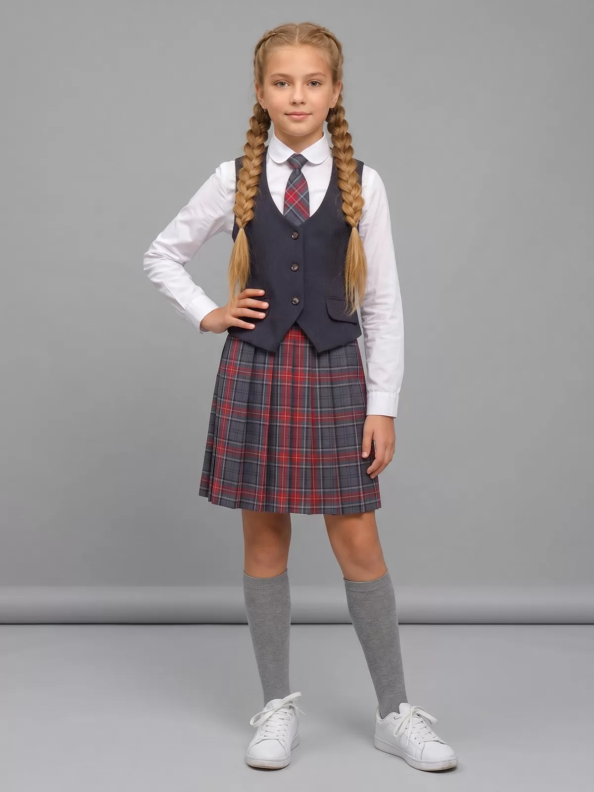 Школьная юбка Персей комби (ШФ-1125)